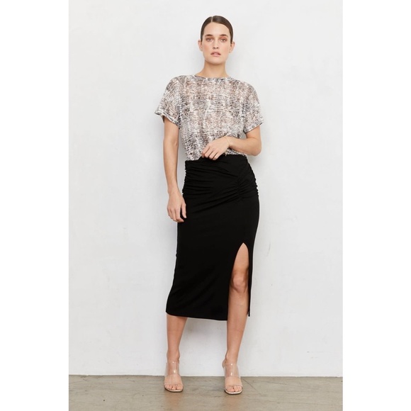 ✨NWT✨ LNA Burnout Boxy Crew Neck Tee in Python Print Sz SMALL (4-6) - Picture 3 of 15